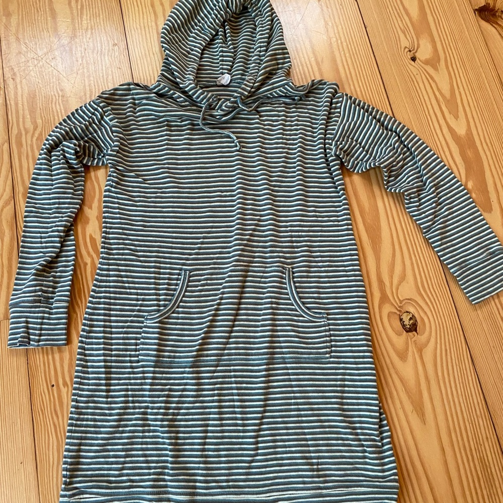 kate quinn Striped Knit Top in Teal, Brown & Cream